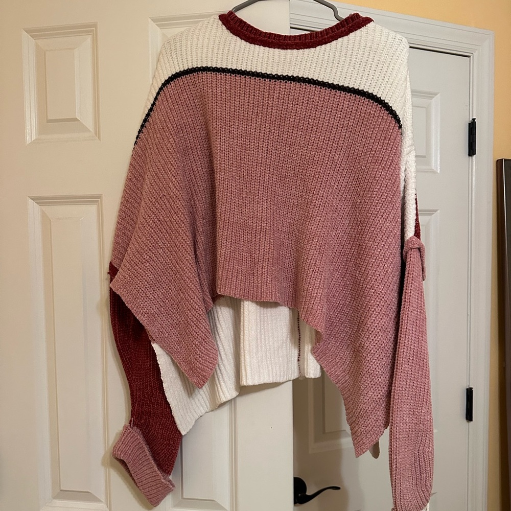 Chenille high low sweater